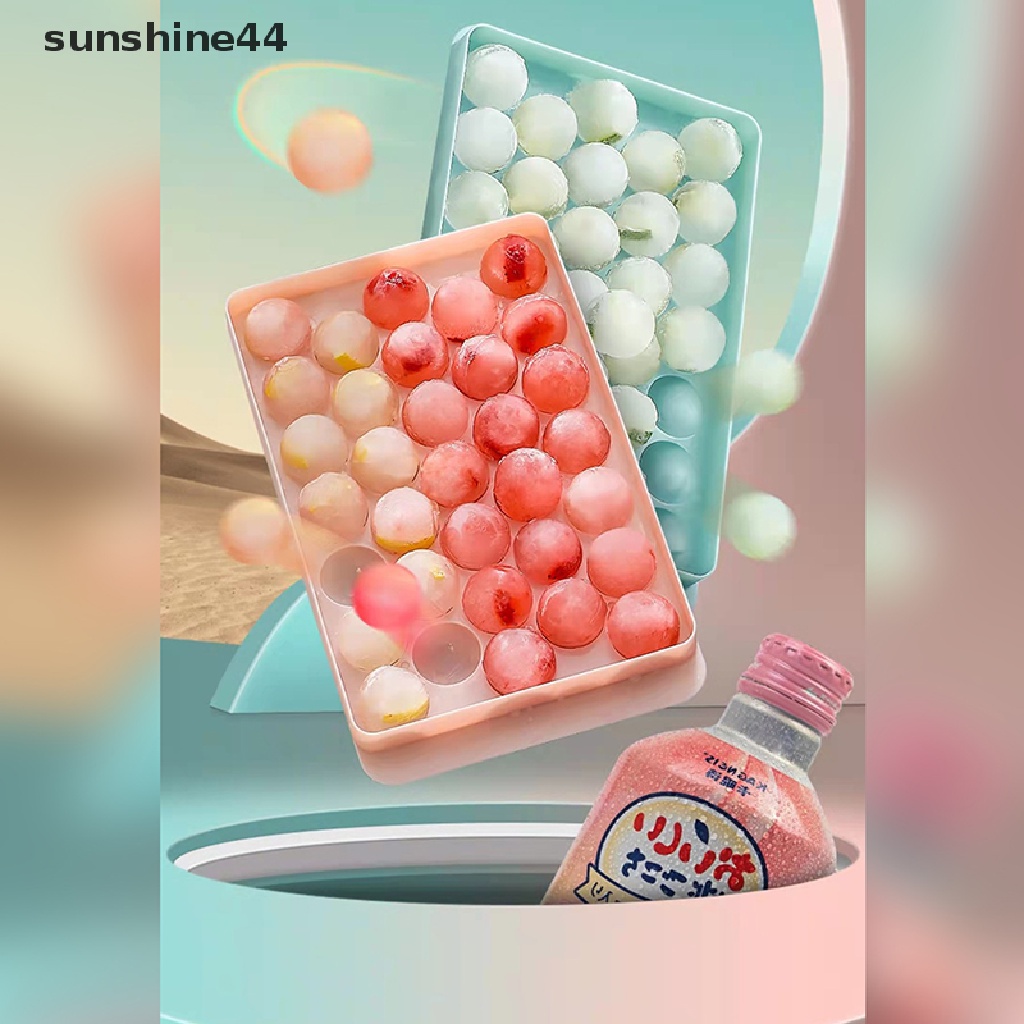 Sunshine Cetakan Ice Boll Hoki PP Frozen Whiskey Ball Popsicle Ice Cube Tray Box Lollipop Membuat Hadiah Alat Dapur Aksesoris ID