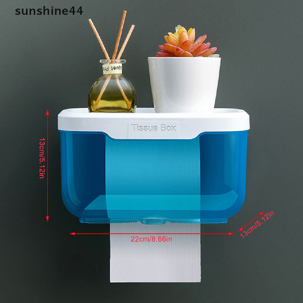 Sunshine Rak Tempat Kertas Toilet Tempel Dinding Anti Air Toilet Roll Paper Tube Rack ID