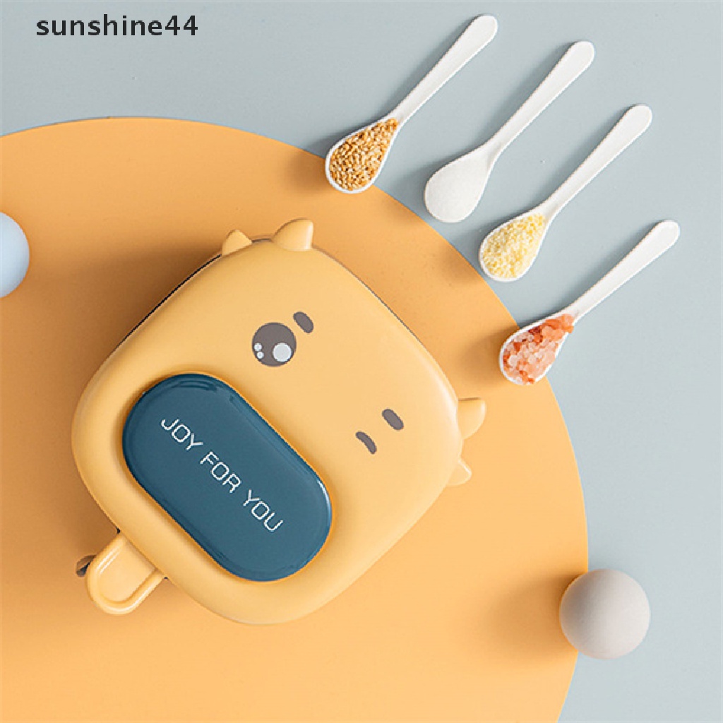 Sunshine Seasoning BoxProof And Insect-Proof Salt Jar Wadah Case Dengan Sendok ID