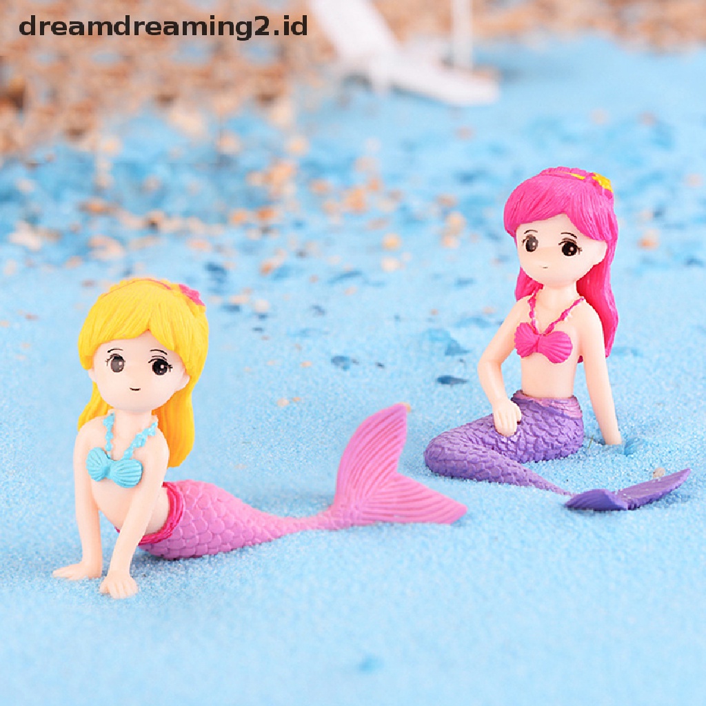 (hot) Mermaid DIY Patung Miniatur Mini Taman Dekorasi Rumah Boneka Lanskap Mikro//