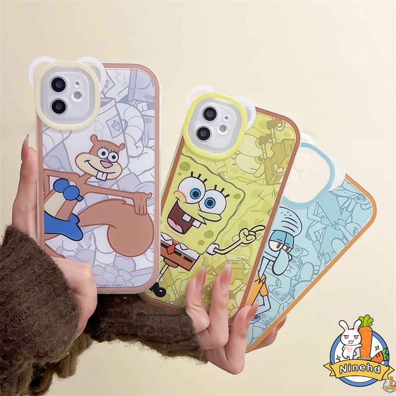 IPHONE Casing Kompatibel Untuk Iphone14 13 12 11 Pro Max X Xr Xs Max SE 8 7 6 6s Plus Kartun Lucu Casing Ponsel Merek Trendi Soft Case Pelindung Lensa Anti Gores Shockproof Cover Pelindung