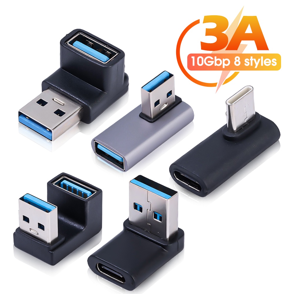 Adaptor Usb Male to Type-c Female Berbentuk U/Adaptor OTG Adaptor 10Gbps/konverter Notebook Ponsel/Konektor Transmisi Data Aksesoris 3C