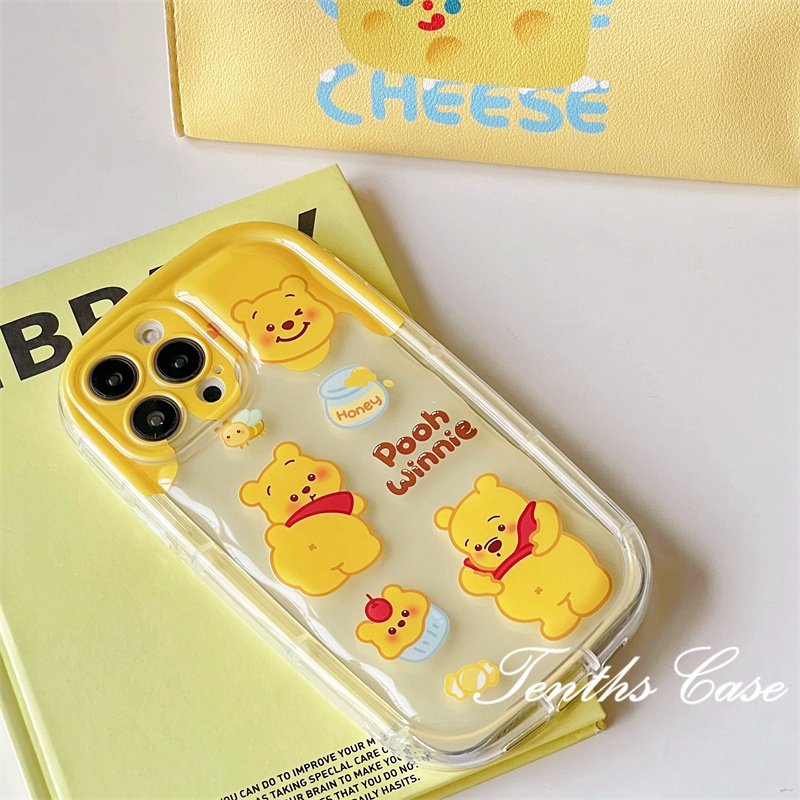 Kompatibel Untuk IPhone14 13 12 11 Pro Max8 7 6 6s Plus X Xr Xs Max SE 2020 Beruang Kuning Casing Ponsel Sabun Soft Cover