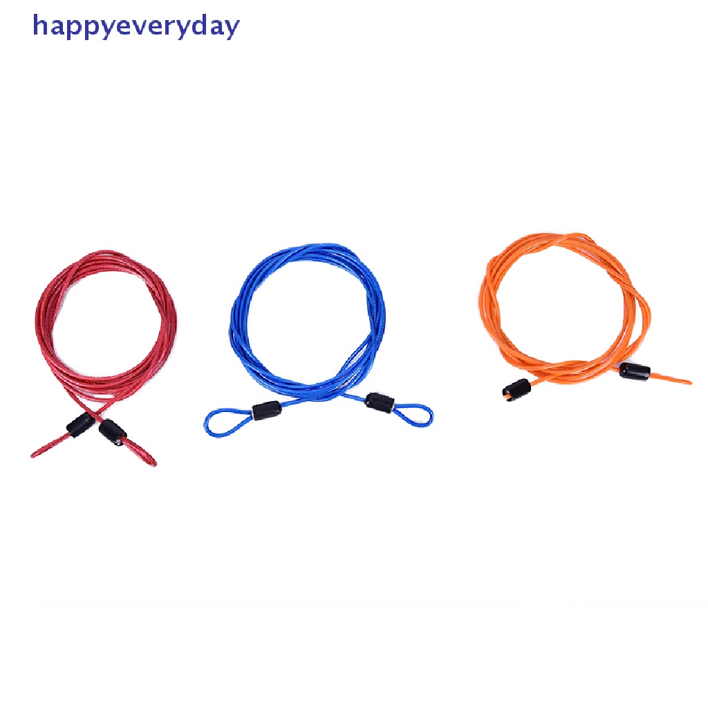 [happy] 2meters Keamanan Sepeda Kabel Loop Ganda Bahan Baja Dikepang Kuat Untuk Kunci Rantai Sepeda  [ID] Baju Kaos Distro Pria Wanita Lengan Panjang [ID]