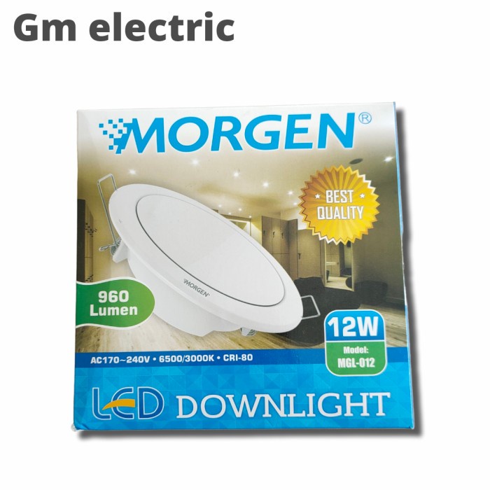 Lampu Downlight LED Panel Bulat Inbow Morgen Grand 12w 12watt