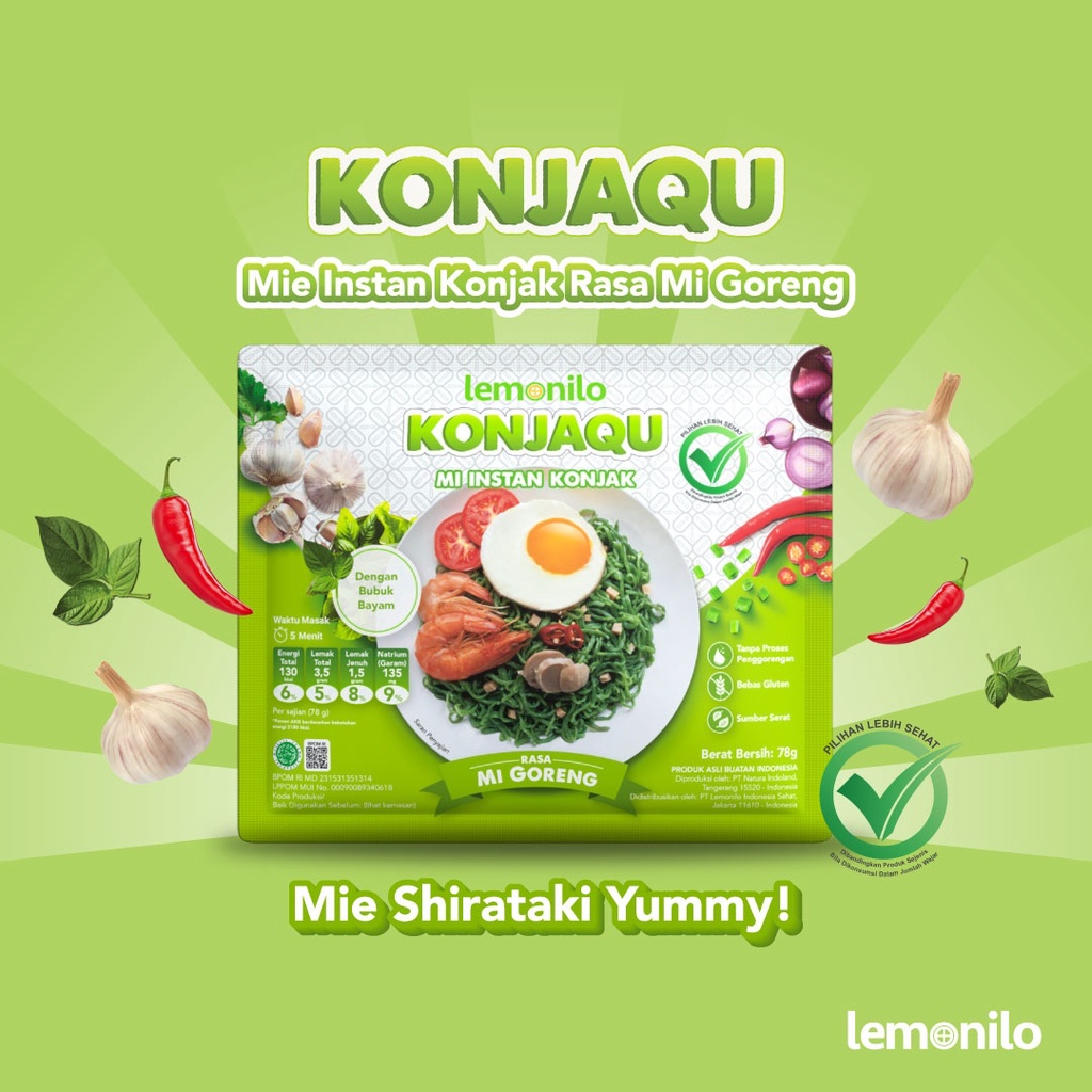 Lemonilo Konjaqu Mi Instan Rasa Mi Goreng 78 Gr