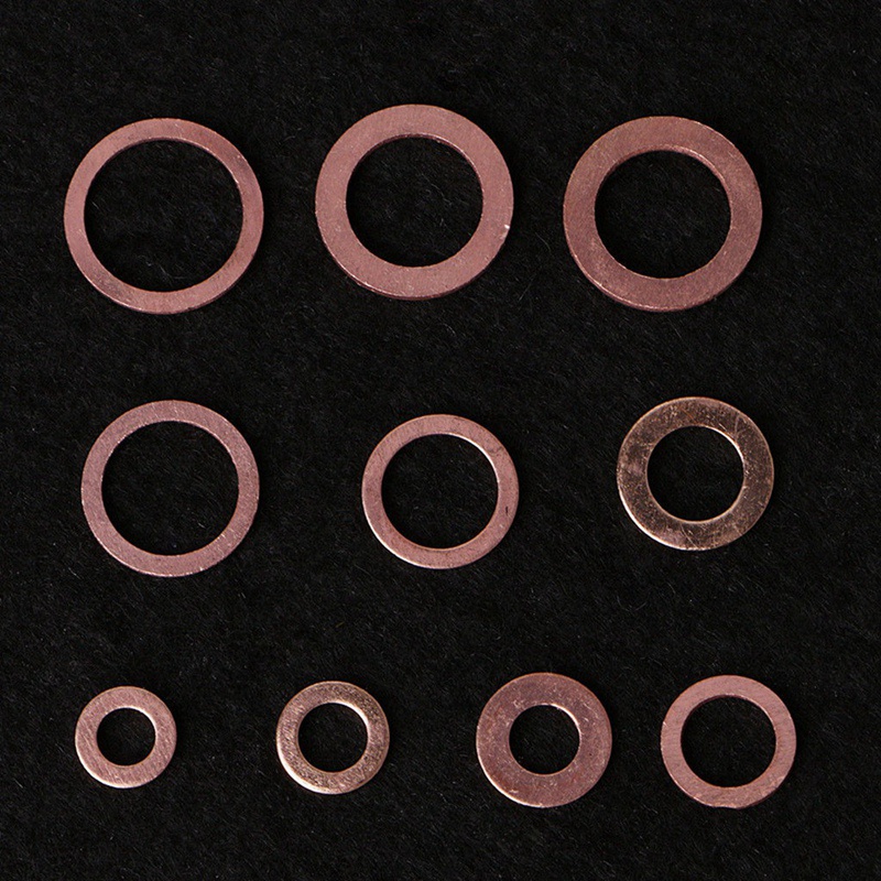 200pcs Gasket Segel Minyak Tembaga Ungu Kemas O-Ring Gasket Copper Washer Gasket