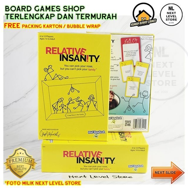 (PROMO) Relative Insanity Game Board Games Playmonster - MINOR DEFECT