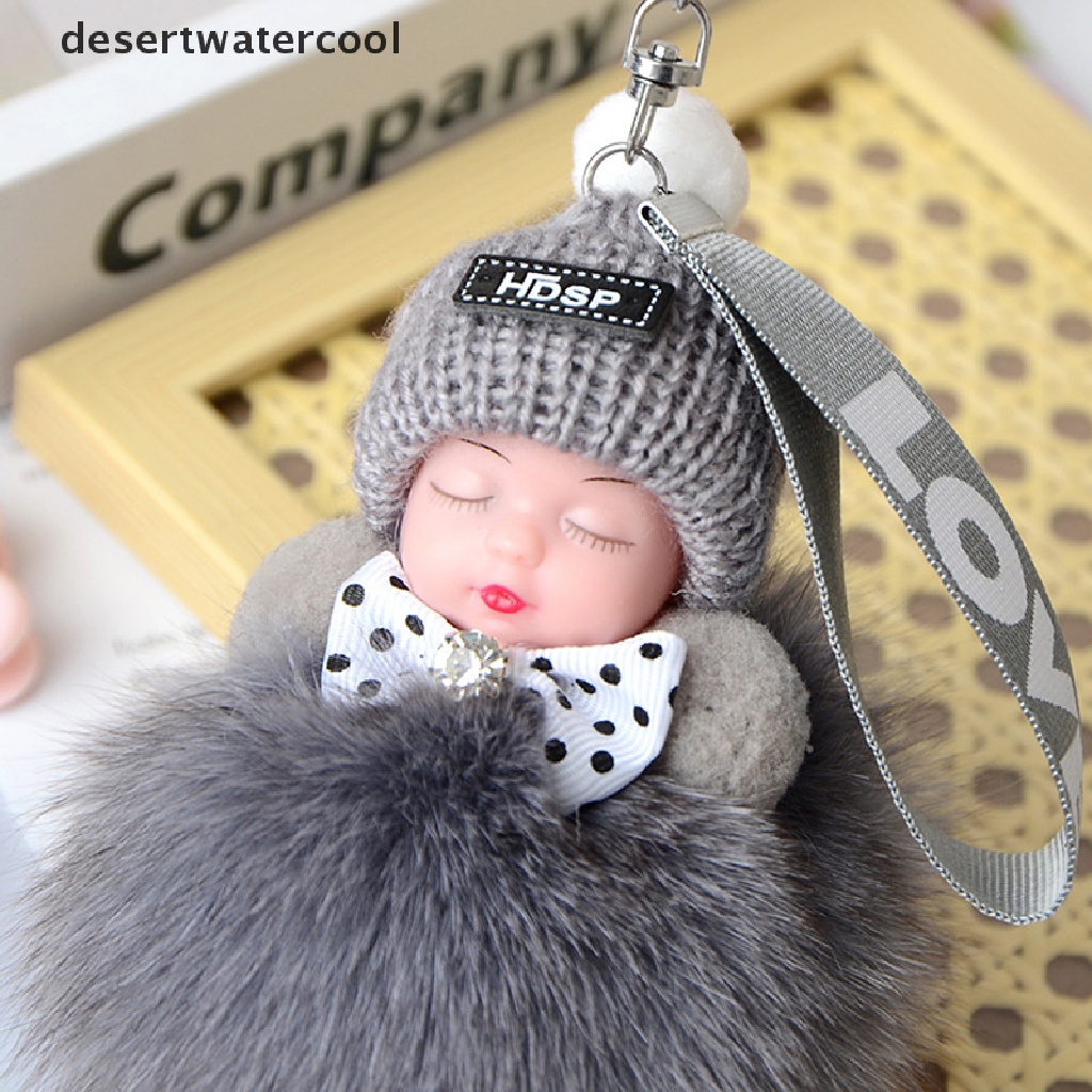 Deid Lucu Gantungan Kunci Mewah Tidur baby doll Mainan Mewah kawaii keychain Tas Liontin Martijn