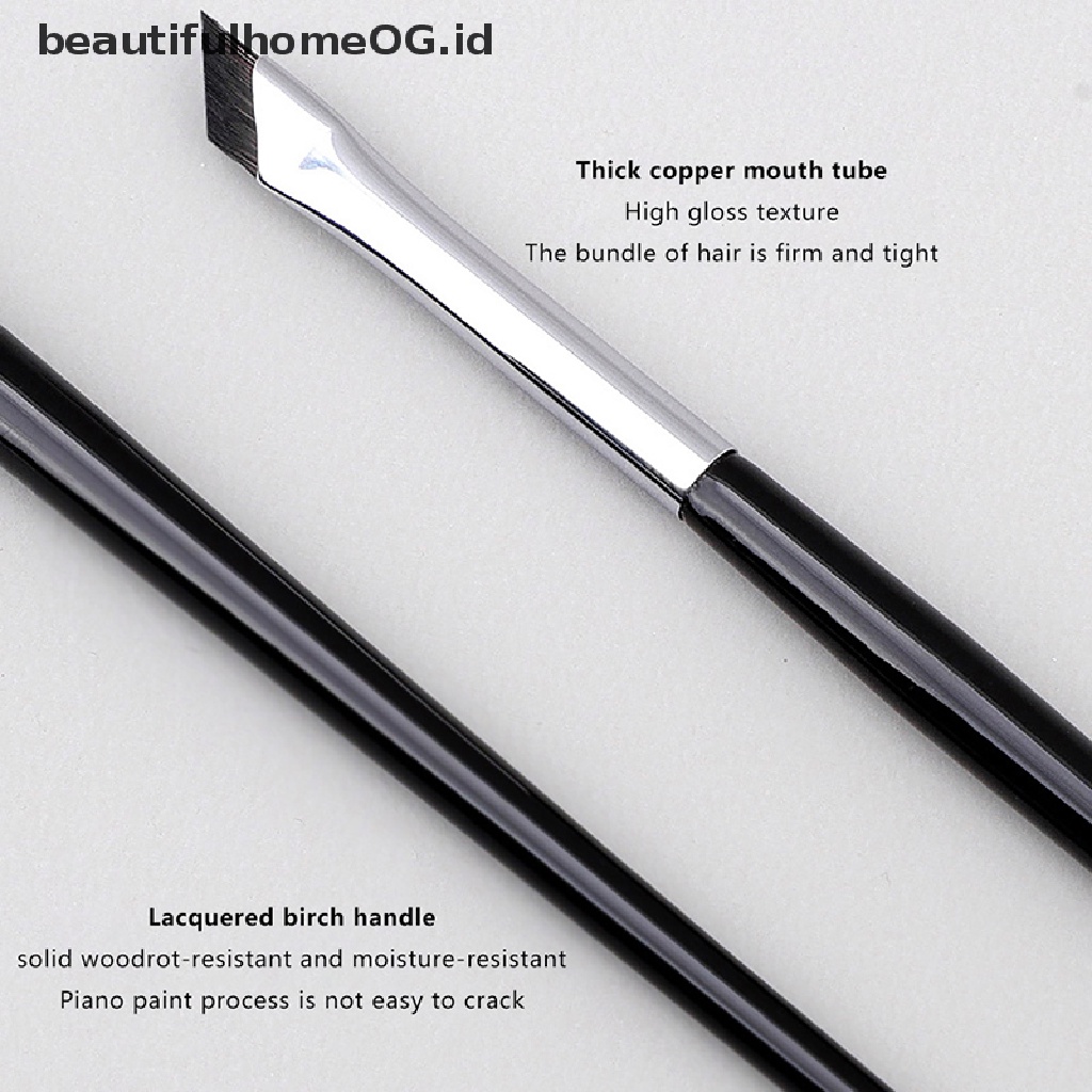 // Lebaran// Upgrade Blade Eyeliner Brush Sikat Alis Datar Sudut Sangat Tipis Halus Di Bawah **