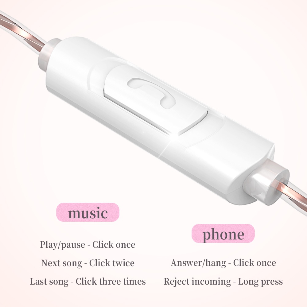 Q2 Pro Berlian HiFi Earphone Pemantauan Musik Gadis Jangkar Headset 3.5mm In-Ear Wired Headphone Earbuds