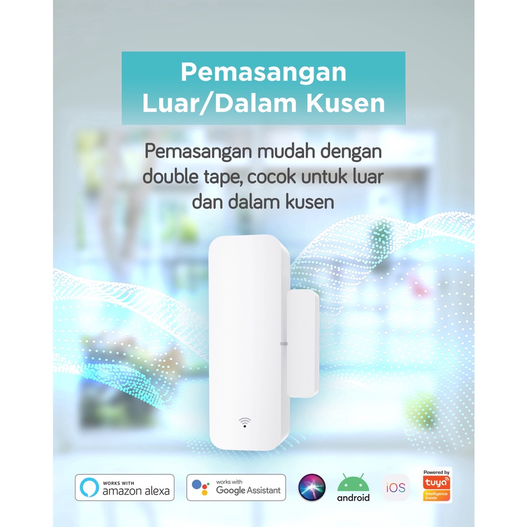 BARDI Smart Home WIFI Window &amp; Door Sensor - Tidak perlu Hub