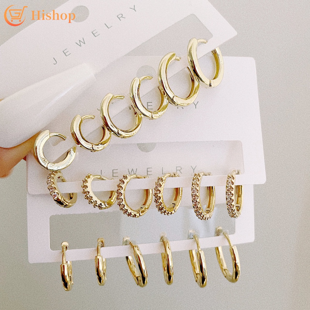 Set Anting Hoop Emas Perak Mutiara Simple Heart Twist Earings Untuk Perhiasan Aksesoris Wanita