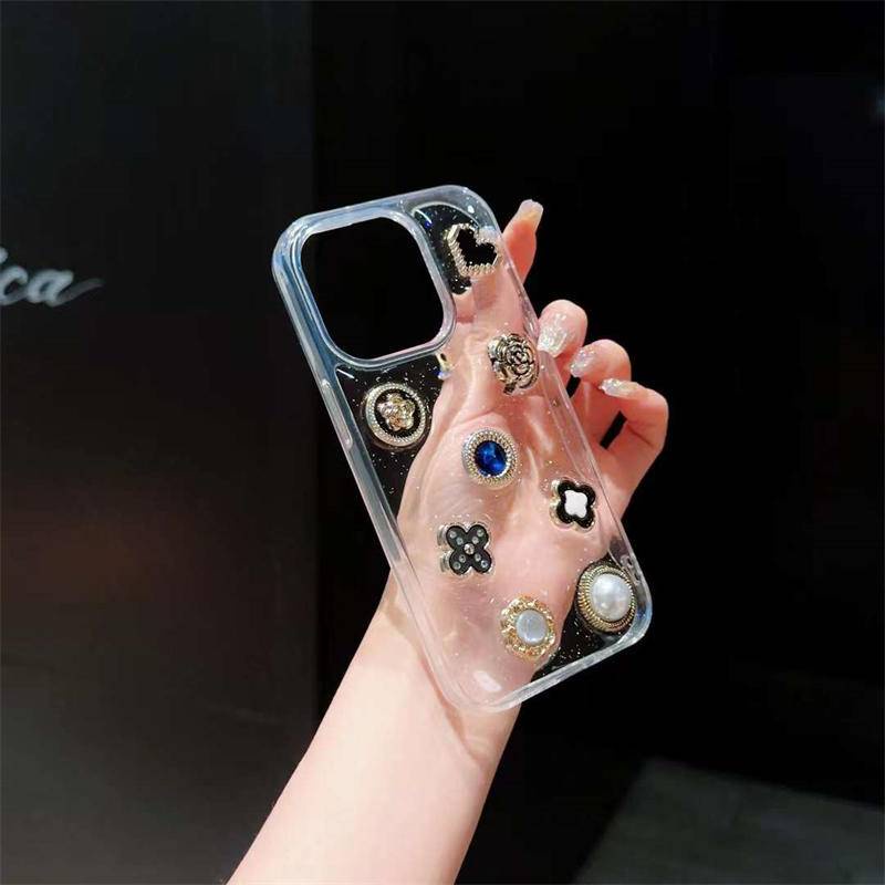 Casing Ponsel Epoxy Untuk Iphone14 13 12 11 Pro MAX Plus Mutiara Mini Love Bening Silikon Soft Cover Untuk iPhone X XS MAX XR 7 8 Plus SE 2022 2020 14Plus 13Mini 12Mini