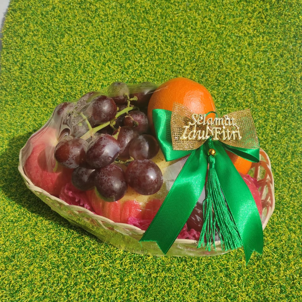 Parcel Buah Hampers Lebaran Parcel Keranjang Ramadhan Idul Fitri Premium Bingkisan Lebaran Cantik Hadiah Fruit Box Seserahan Besuk