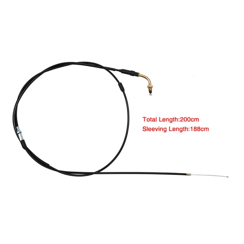 Kabel Throttle Matahari Untuk GY6 125cc 150cc PKE-PK Carburator ATV Motor Trail Hitam 200cm