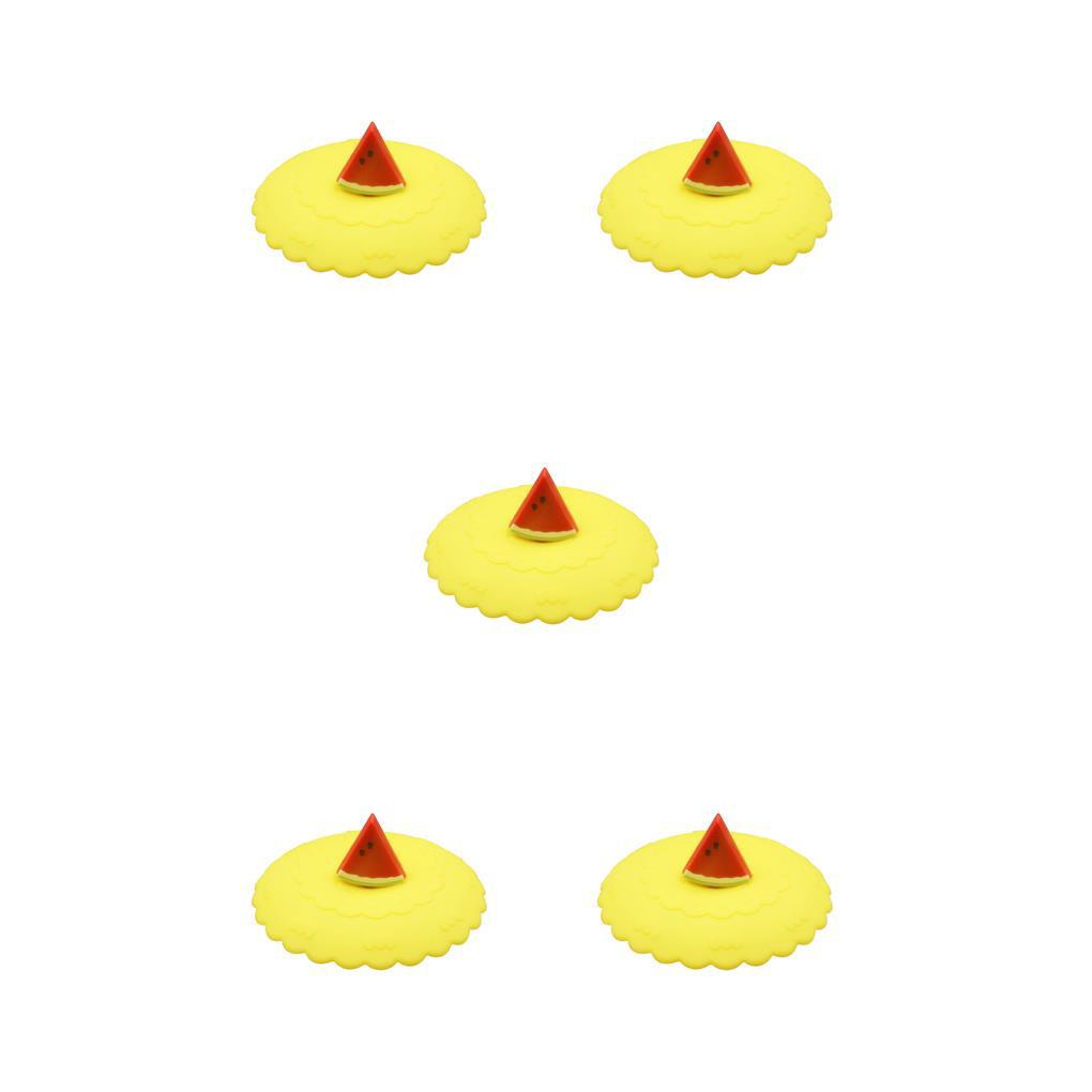 1per2 /2 /3 /5 Penutup Gelas Silikon Kartun Tutup Botol Reusable Anti Bocor Water Cup Lid Dustproof Cap Type3