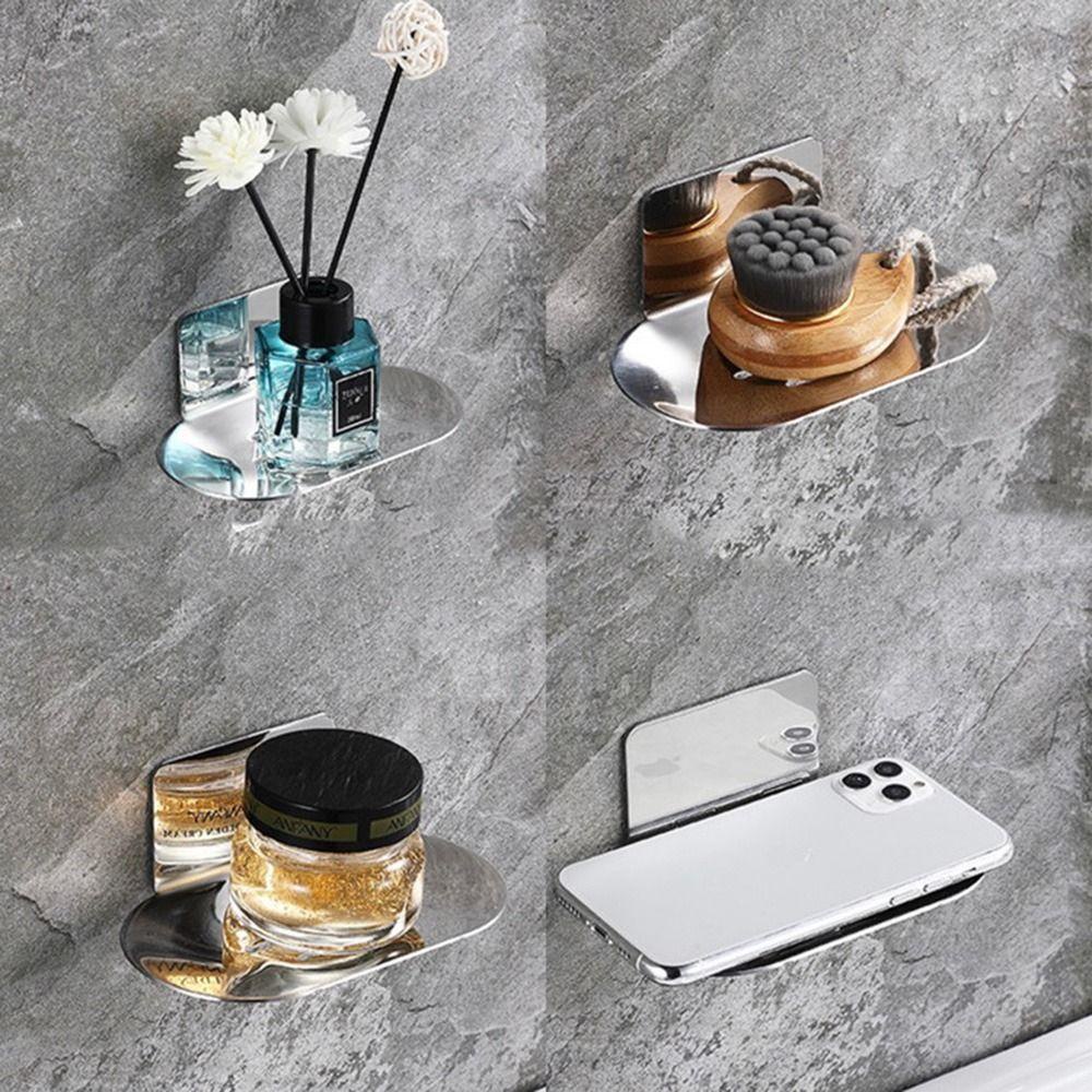 Populer Kotak Sabun Perekat Diri304 Stainless Steel Tempat Sabun Rak Penyimpanan Sabun