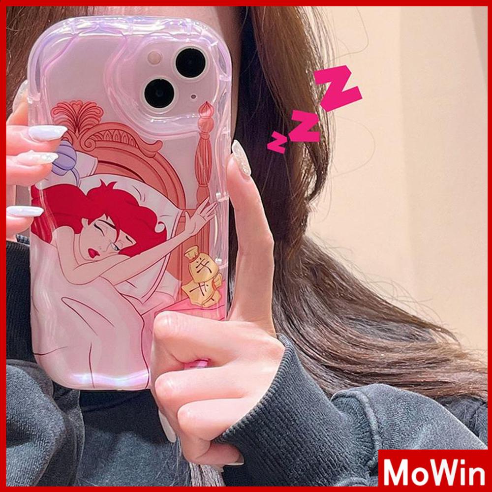 For iPhone 14 Pro Max iPhone Case Curved Edge Wave Clear Case TPU Airbag Shockproof Camera Cover Cute Princess Compatible with iPhone 13 Pro max 12 Pro Max 11 xr xs max 7 Plus 8