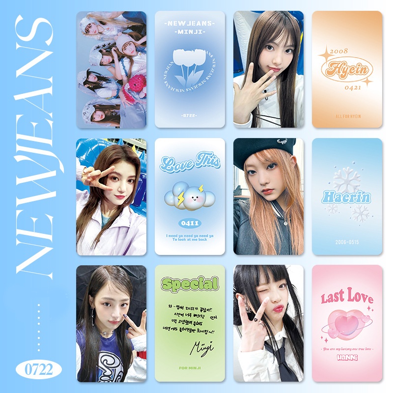 6pcs NewJeans Lomo Card Kpop Photocards Postcards Series HD HANNI HAERIN DANIELLE HYEIN MINJI Koleksi Album jeans Baru