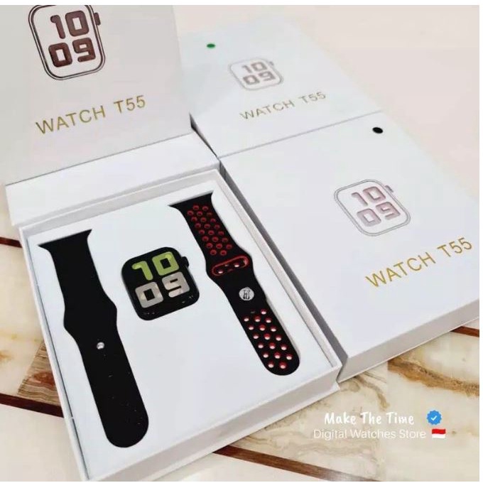 Smartwatch T500 / T55+MAX / iSeries Jam Tangan Smart Watch T55 Health Fitness Tracker(dual strap)