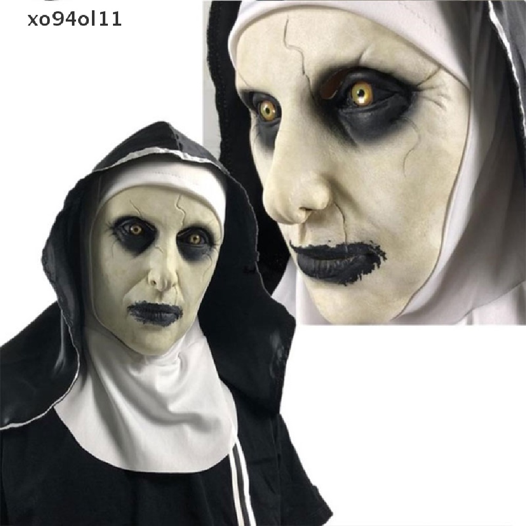 Xo Topeng Lateks The Horror Mengerikan Nun Dg Kerudung Valak Cosplay Untuk Kostum Halloween OL