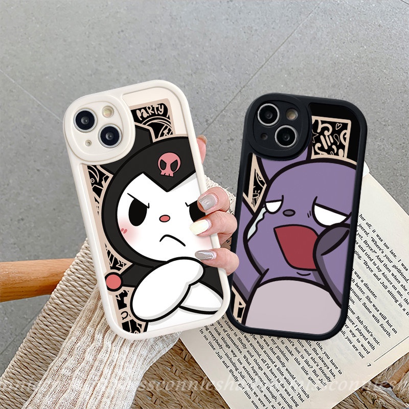 IPHONE Lovely Couple Case Kompatibel Untuk Iphone11 14 12 13 Pro Max 7Plus XR 7 8 6 6s Plus X XS Max SE 2020 Kartun Lucu Kuromi Baku Soft Tpu Back Cover