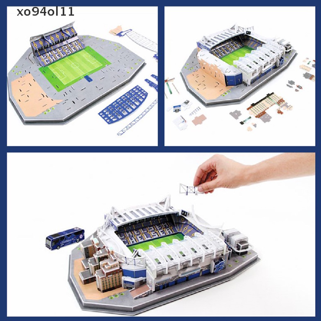 Xo Classic Jig DIY 3D Puzzle Stadion Sepak Bola Dunia Rakitan Model Bangunan OL