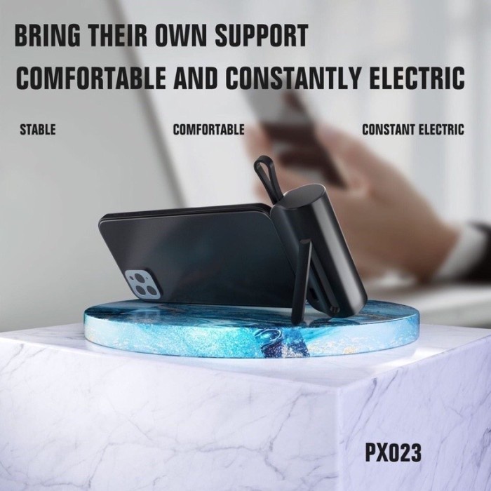 Powerbank LENYES PX023 5000mAh Konektor iPhone Kabel Type C Colorful Two Interface Quick Charge PB Pocket