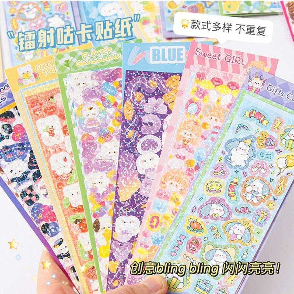 Mxbeauty Guka Cream Lem Stiker Scrapbooking Stiker Alat Tulis Stiker Alat Tulis Siswa Goo Disc Card Mainan Diy Bahan Kotak Penyimpanan Tangan Bahan Akun Guka Sticker Set