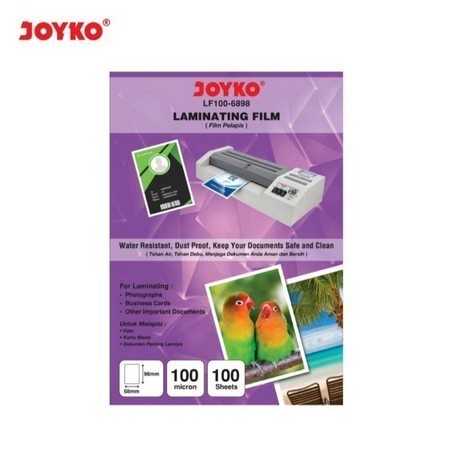 

Laminating Film Plastik KTP Laminating Joyko LF100-6898 KTP 100 Sheets