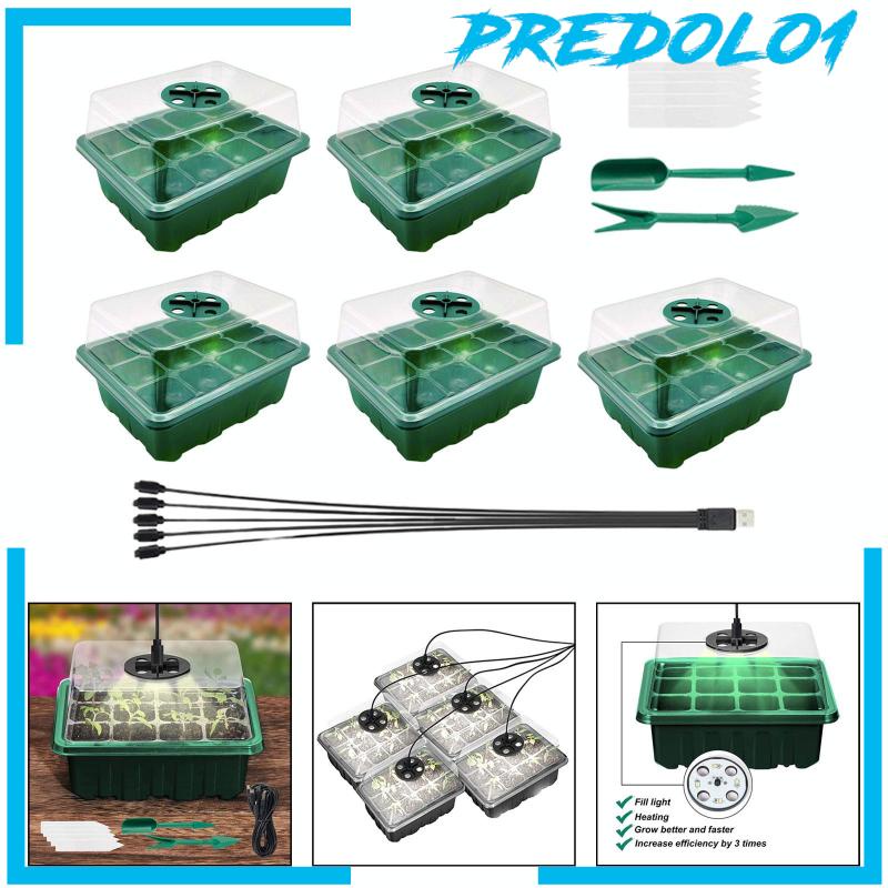 [Predolo1] Tray Starter Benih Indoor Greenhouse Propagator Station Untuk Rumah Kaca Indoor