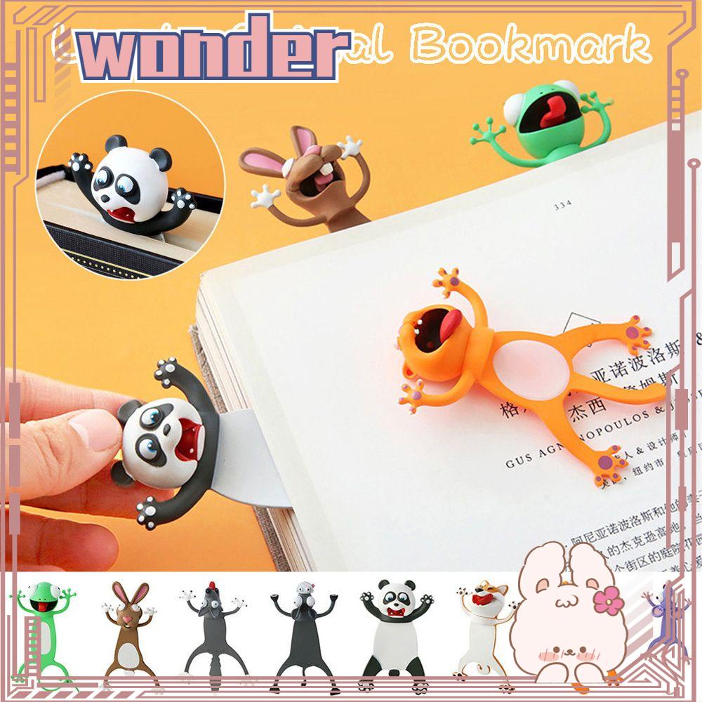 Wonder 3D Bookmark Shiba Inu Panda Ocean Series Alat Tulis Kreatif Penanda Buku Lucu