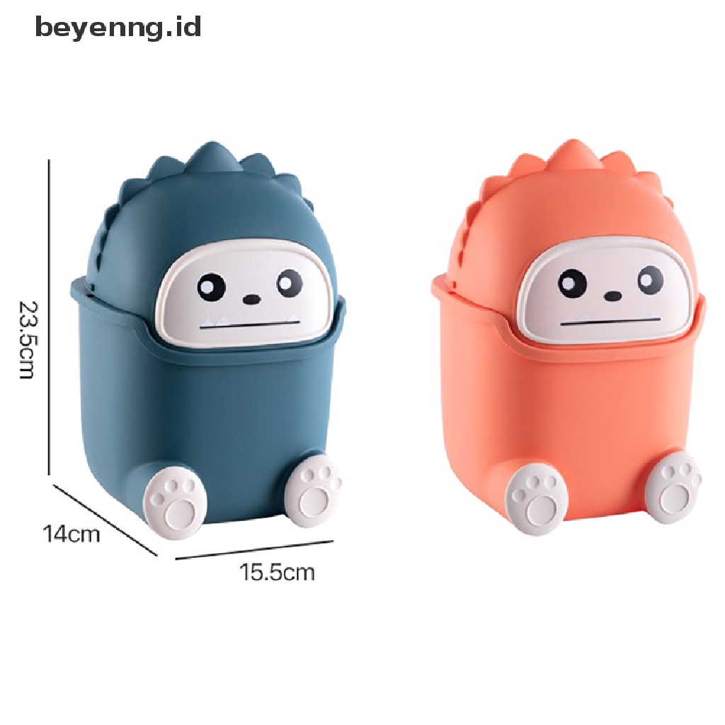 Beyen Ins Desktop Small Trash Bin Waste Bin Kamar Tidur Rumah Lucu Tempat Sampah Dengan Tutup ID