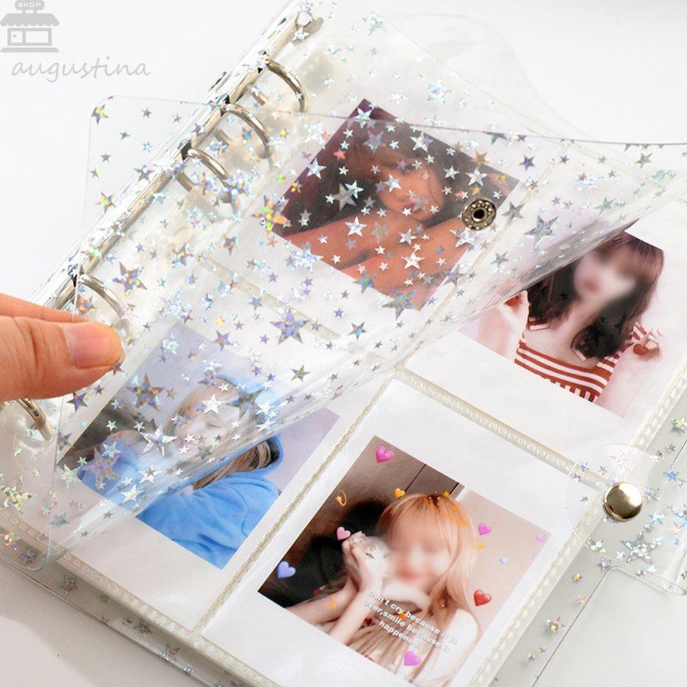 Agustinina Album Foto Soft PVC Bling Cover Gambar Case Jelly Color Album Card Stock Card Holder Binders Albums