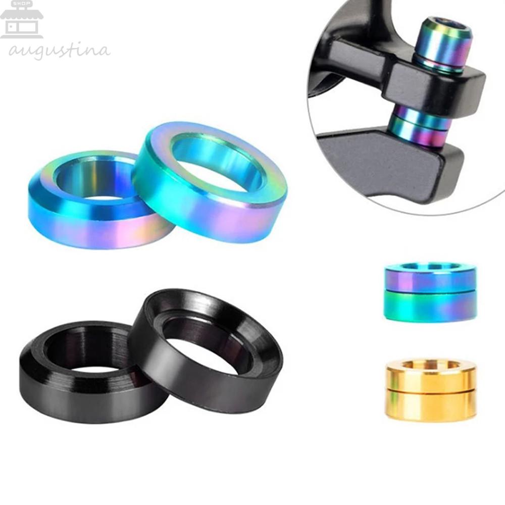 Agustina Mesin Cuci Sepeda Rem Sepeda 4Pcs/set Kaliper Rem Group Disc Brake Titanium BMX Sepeda Bicycle Spacer