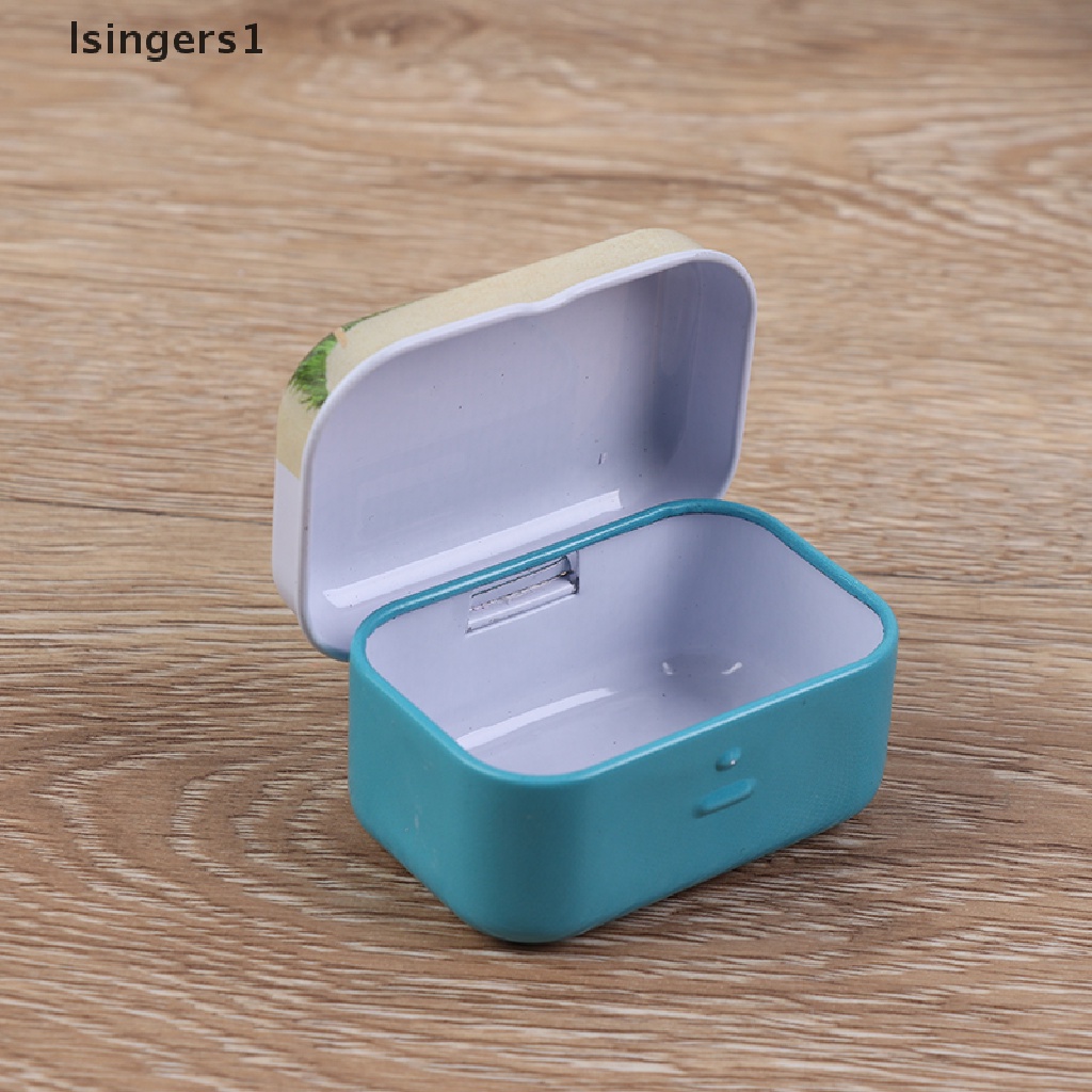 [lsingers1] Tempat Penyimpanan Kaleng Mini Wadah Organizer Penutup Flip Perhiasan Permen Kotak Kecil Butik