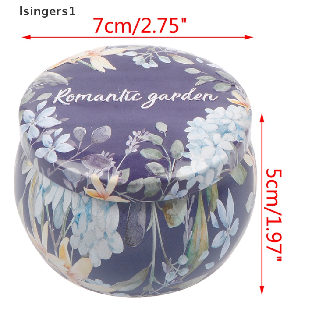 [lsingers1] 1pc Candy Tin Box Bulat Kotak Hadiah Tea Pot Handmade Toples Sabun Kemasan Case Butik