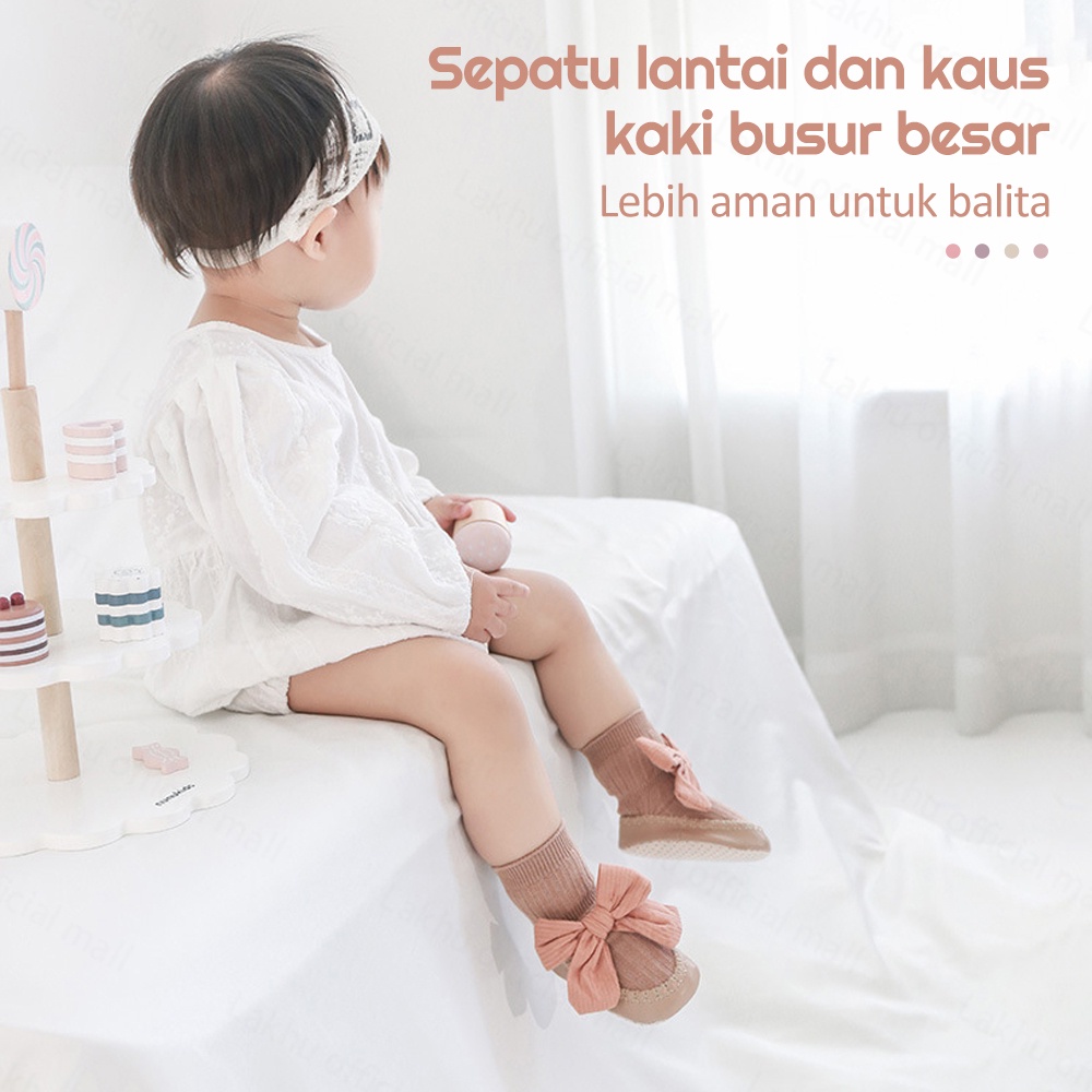 Lakhu Sepatu Prewalker Bayi Newborn 0-12 Bulan Prewalker Shoes Kaos Kaki Bayi