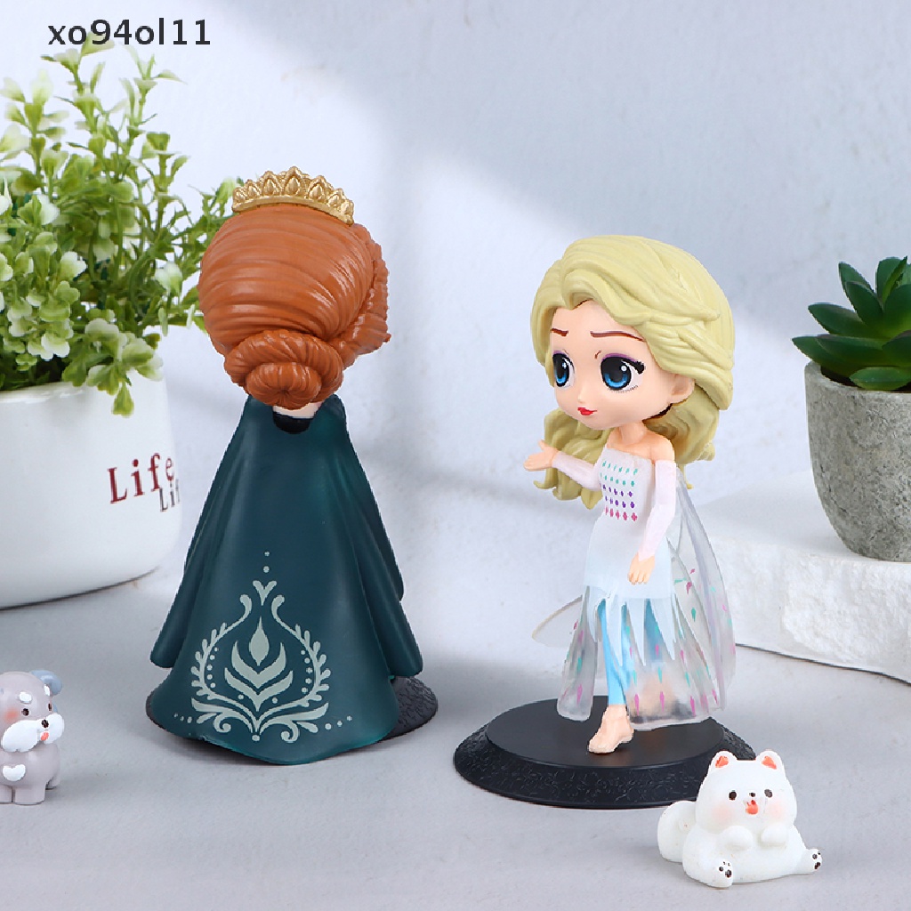 Xo 1Pc Disney New Q Posket Frozen Queen Princess Elsa Anna Figure Model Mainan Boneka OL