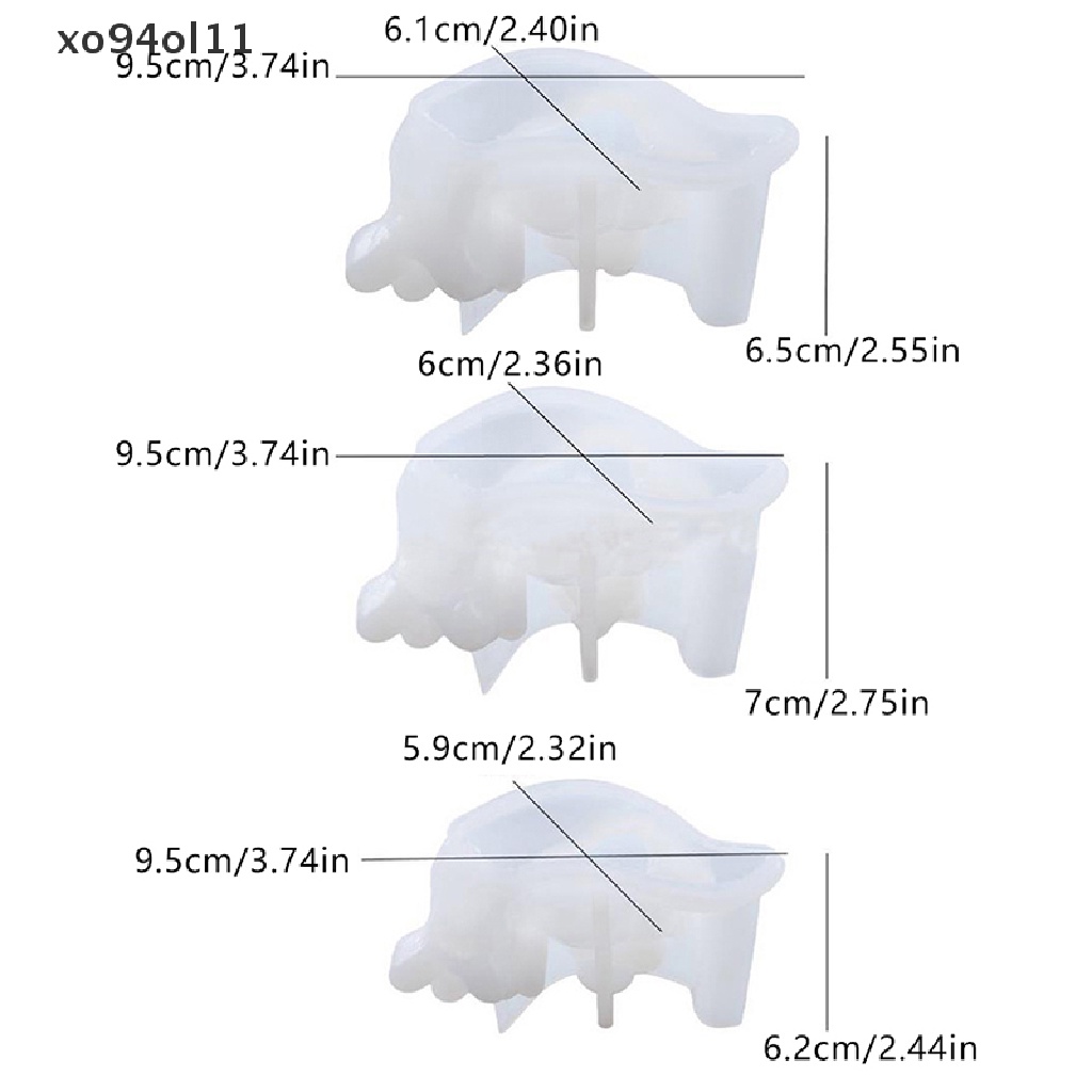 Xo 3 Pcs DIY Kristal Epoxy Resin Cetakan Hewan Siput Castle Resin Silicone Mold Gantungan Kunci Liontin Kristal Silikon Cetakan Dekorasi Rumah OL