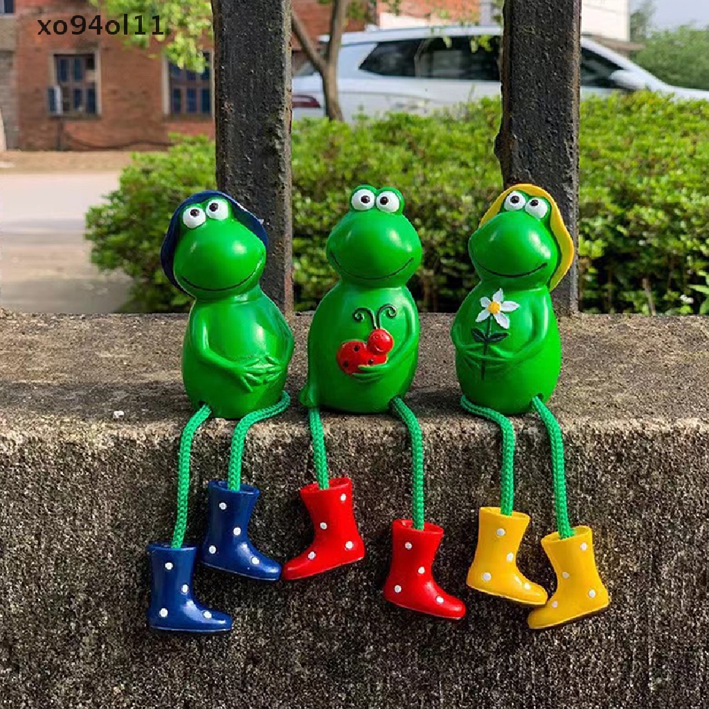 Patung Kodok Koleksi XO Sitg Menjuntai Kaki Berkebun Sitg Frog Statue OL