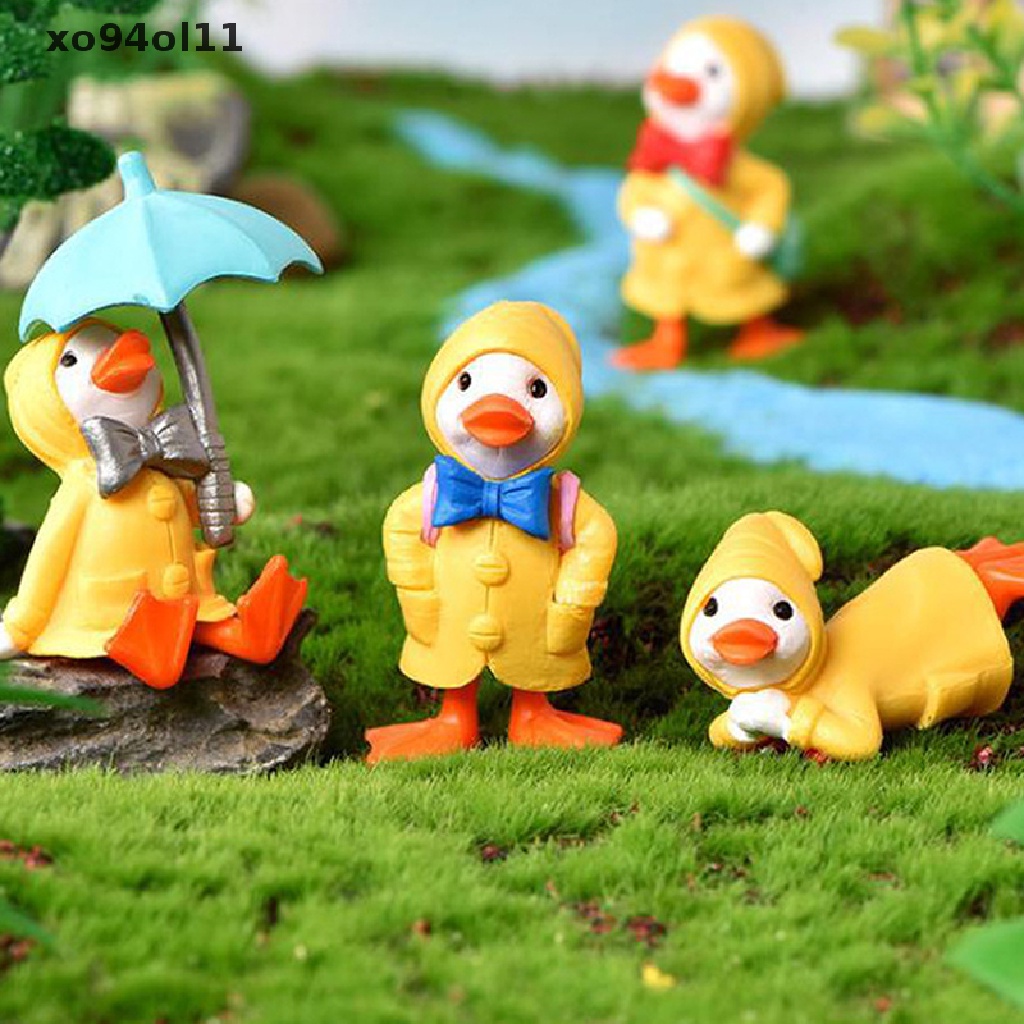 Xo 4Pcs Patung Miniatur Bebek Lucu Taman Peri Pemandangan Mikro Dekorasi Rumah OL