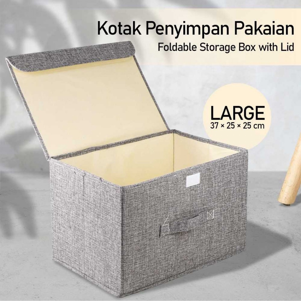 Kotak Penyimpan Lipat Pakaian Serbaguna Storage Box Foldable with Lid