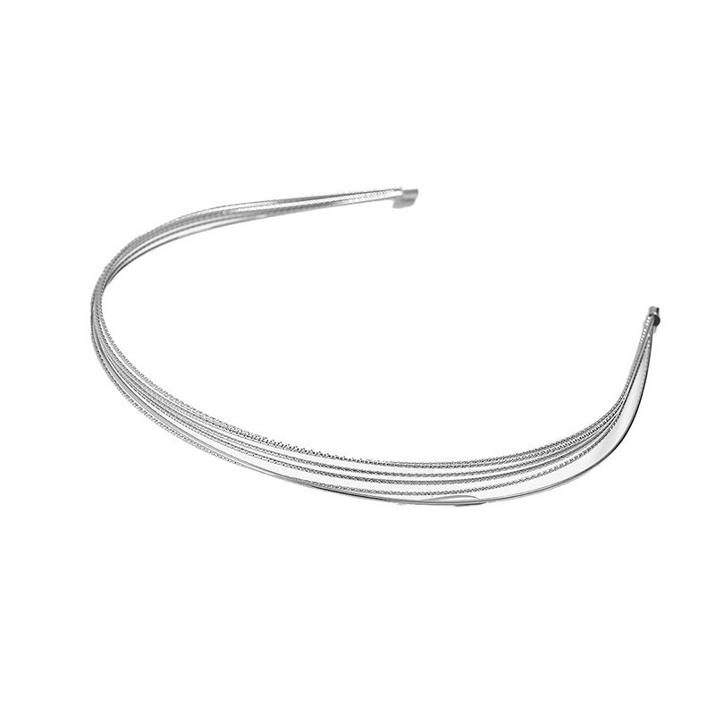 Hoop Rambut Logam Multi-Layer Retro Elegan | Sweet Aksesori Rambut Headband Alloy Non-slip | Headpiece Pesta Mengkilap