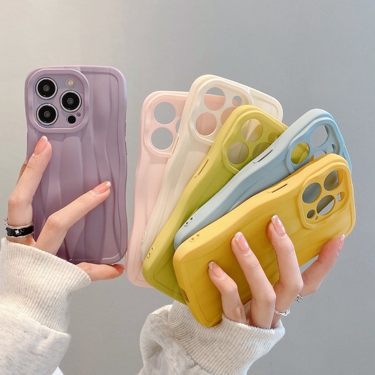 【Irregular pattern】Unique Ins Wind Liquid Silicone Ultra Soft Case for IPhone 13 14 PRO Max for Women's Yellow