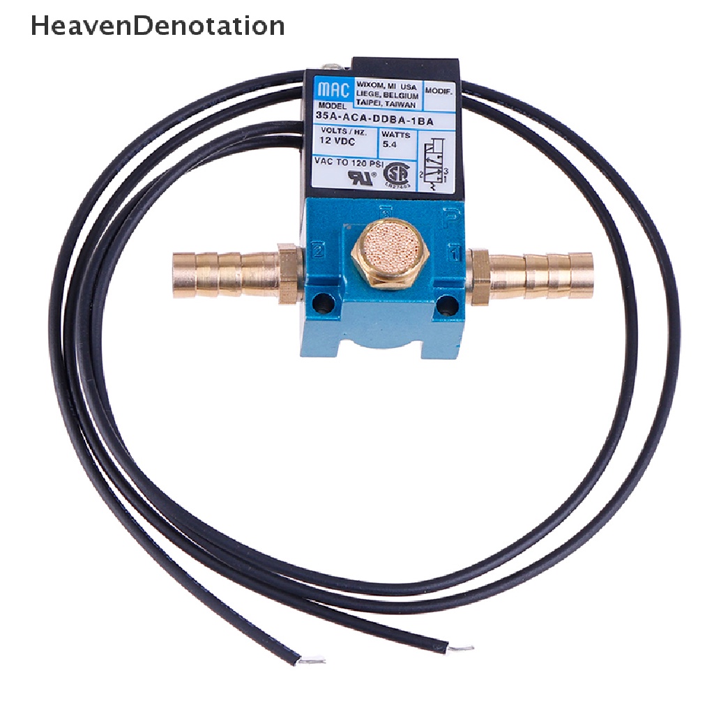 [HeavenDenotation] 1set MAC Solenoid Valve1Per8 ''35A-ACA-DDBA-1BA Dengan Peredam Kuningan DC12V HDV