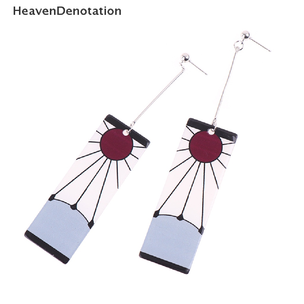 [HeavenDenotation] Anting Tanjiro Fashion Anime Cosplay Props Drop Anting Panjang Untuk Perhiasan Gadis HDV
