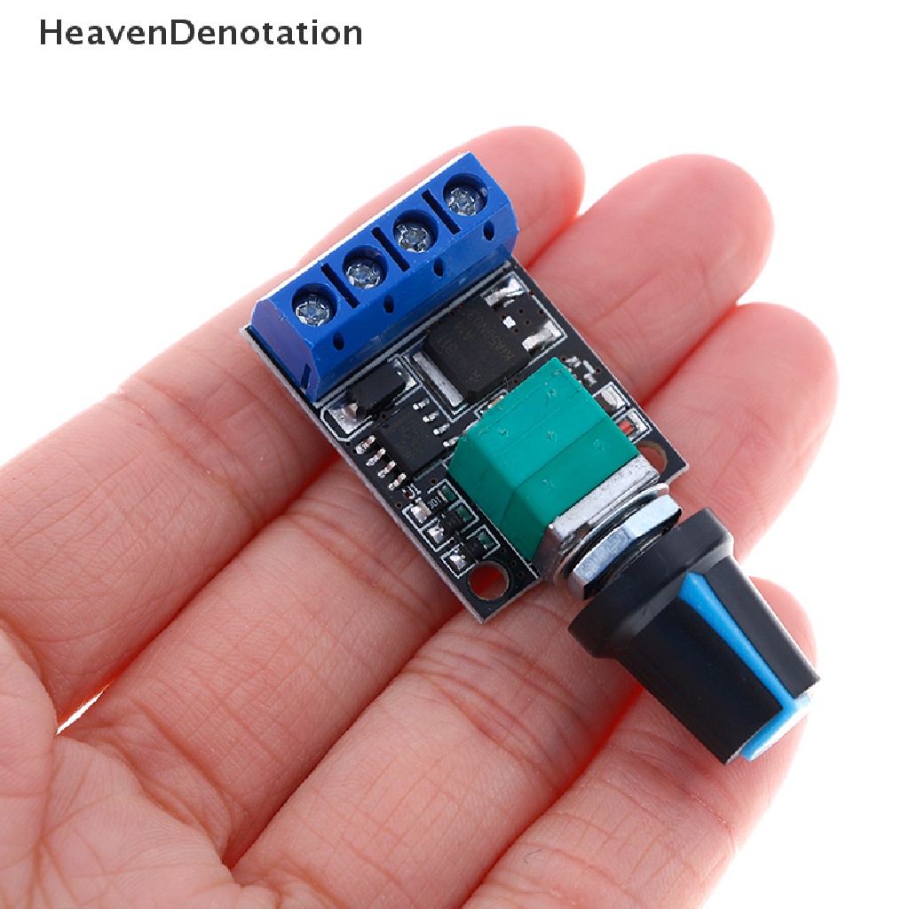 [HeavenDenotation] 5v 12V 10A PWM DC motor speed controller Gubernur stepless Pengatur Kecepatan HDV