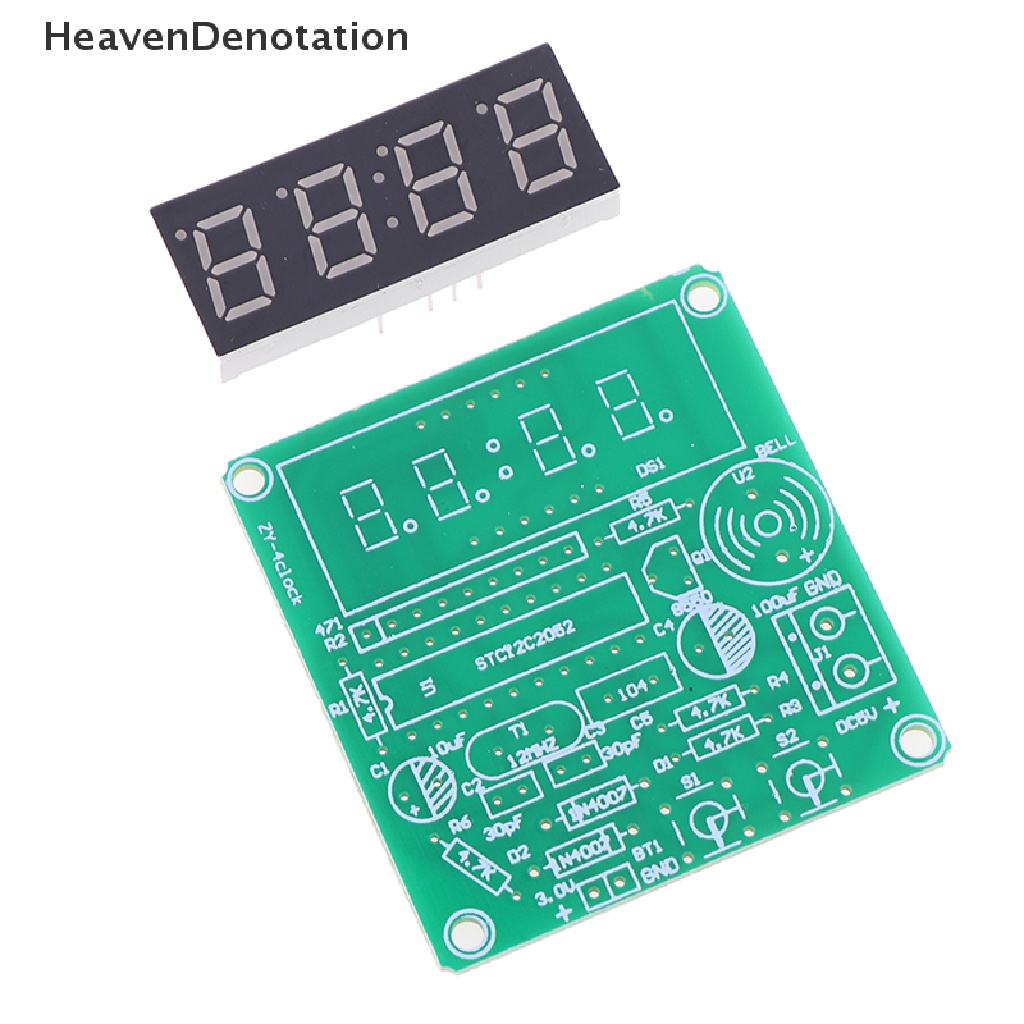 [HeavenDenotation] At89c2051 Digital 4mata Jam Elektronik Produksi Elektronik Suite DIY Kit HDV